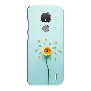 Чехлы с Цветами для Nokia C21 (VPrint) (Желтый цветок)