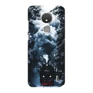Новогодние, Праздничные Чехлы для Nokia C21 - 2024 год (Зимний поезд)
