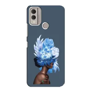 Чехлы (ART) Цветы на Nokia C22 (VPrint) (Квіти на голові)