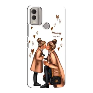 Чехол с печатью для Nokia C22 - (Мама с ребенком) (AlphaPrint) (Дочка и мама)