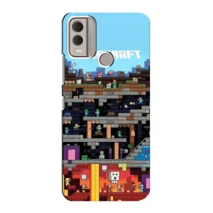 Чехол Майнкрафт на Nokia C22 (AlphaPrint) Minecraft (фон Minecraft)