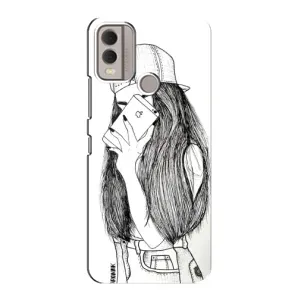 Чехол с печатью для Nokia C22 - (Мода) (AlphaPrint) (Фото девочки)