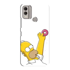Чjхол з Сімпсонами для Nokia C22 (VPrint) (Гомер з пончиком)