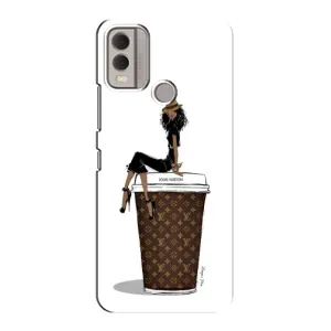 Чехлы Луи Витон для Nokia C22 (AlphaPrint - LOUIS VUITTON) (кофе LOUIS VUITTON)