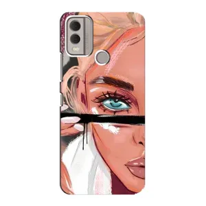Чехол с печатью для Nokia C22 - (Мода) (AlphaPrint) (Макияж)