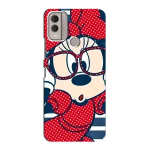 Эксклюзивный чехол для Nokia C22 (AlphaPrint - Мультяшные) (Маус в очках)