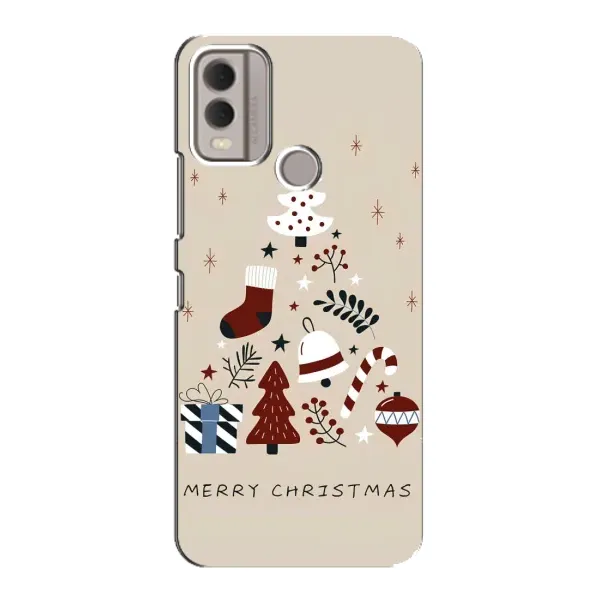 Чехол с принтом «Merry Christmas» для Nokia C22 Чехол с принтом «Merry Christmas» для Nokia C22