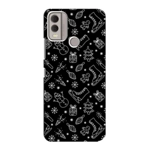 Новогодние, Праздничные Чехлы для Nokia C22 - 2024 год (Новогодний фон)