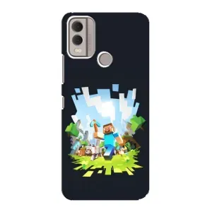 Чехол Майнкрафт на Nokia C22 (AlphaPrint) Minecraft (персонажи Minecraft)