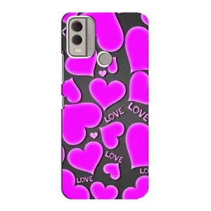 Чехлы для любимой на Нокіа C22 (VPrint) (Pink hearts)