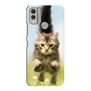Чехлы с Котиками для Nokia C22 (VPrint) (Прыжок кота)