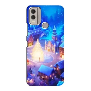 Різдвяні Чохли для Nokia C22 (VPrint) (Різдвяне місто)