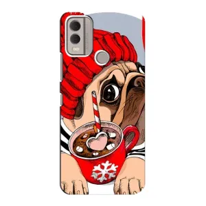 Чехлы с собаками для Nokia C22 (VPrint) (Собачка в шапке)