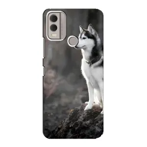 Чехол с Хаски для Nokia C22 - (AlphaPrint) (Верный пес)