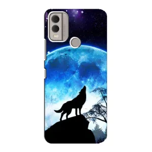 Защитные чехлы для Нокия С22 (AlphaPrint) (ХИТ продаж) ВОЛК (Волк на луну)