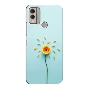 Чохли з квітами для Nokia C22 (VPrint) (Жовта квітка)