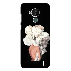 Чехлы (ART) Цветы на Nokia C30 (VPrint) (Белые цветы)