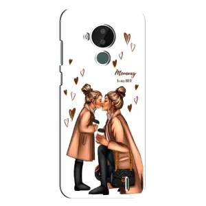 Чехол с печатью для Nokia C30 - (Мама с ребенком) (AlphaPrint) (Дочка и мама)