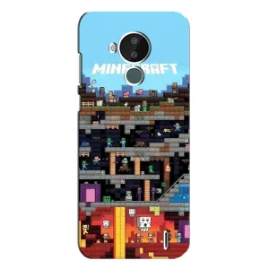 Чехол Майнкрафт на Nokia C30 (AlphaPrint) Minecraft (фон Minecraft)