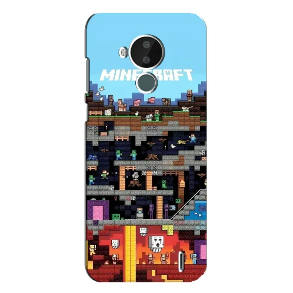 Чохол з принтом «фон Minecraft» для Nokia C30