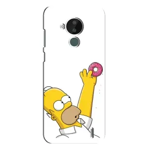 Чехол с Симпсонами для Nokia C30 (VPrint) (Гомер с пончиком)
