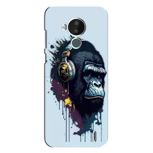 Чехол с Обезьянами Nokia C30 - (AlphaPrint) (Горилла в наушниках)