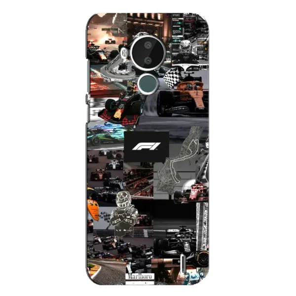 Чохол з принтом «Гоночний колаж Ф1» для Nokia C30
