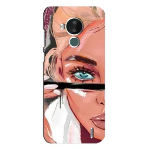 Чехол с печатью для Nokia C30 - (Мода) (AlphaPrint) (Макияж)