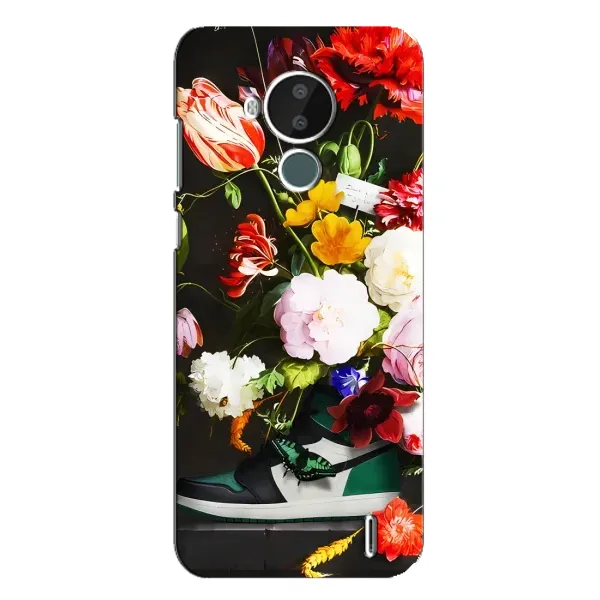 Чехол с принтом «Nike цветы» для Nokia C30