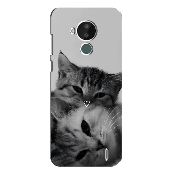 Чехол с принтом «Пара котов» для Nokia C30
