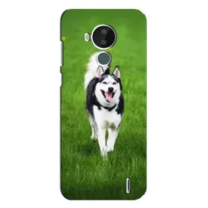 Чехол с Хаски для Nokia C30 - (AlphaPrint) (Радостный Хаски)