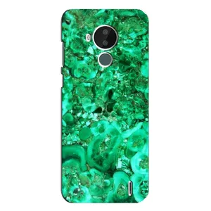 Мраморный чехол на Nokia C30 (VPrint) (Салатный Мрамор)