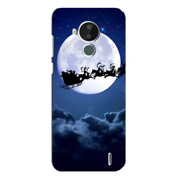 Чехол с принтом «Санта - луна» для Nokia C30