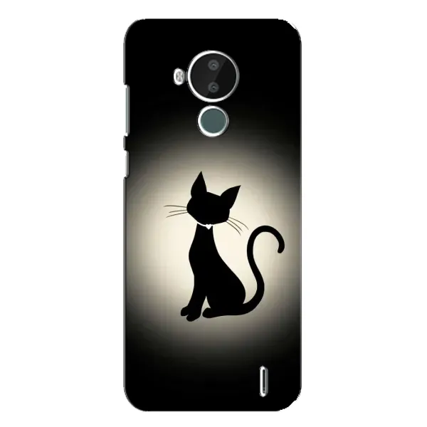 Чехол с принтом «Силуэт котика» для Nokia C30