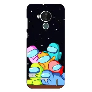 Чехол Амонг Ас для Nokia C30 (AlphaPrint) (Скины в космосе)