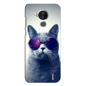 Чехол с принтом для Nokia C30 (AlphaPrint) Модные коты (Стильный кот)