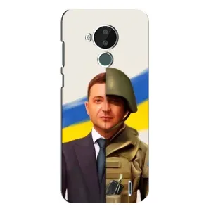 Чехол для Nokia C30 (AlphaPrint - с принтом Зеленского) (Зеленский солдат)