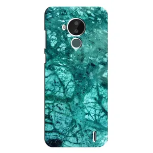 Мраморный чехол на Nokia C30 (VPrint) (Зеленый мрамор)