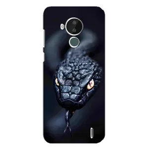 Чехол с картинкой «Хищники» для Nokia C30 (Черная змея)