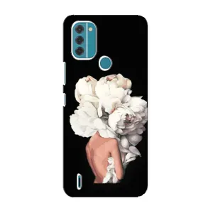 Чехлы (ART) Цветы на Nokia C31 (VPrint) (Білі квіти)