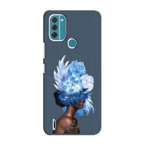 Чехлы (ART) Цветы на Nokia C31 (VPrint) (Квіти на голові)