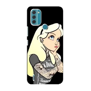 Чохол з друком для Nokia C31 - (Мода) (AlphaPrint) (Дівчина в тату)