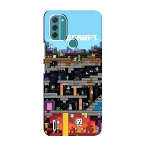 Чохол Майнкрафт на Nokia C31 (AlphaPrint) Minecraft (фон Minecraft)