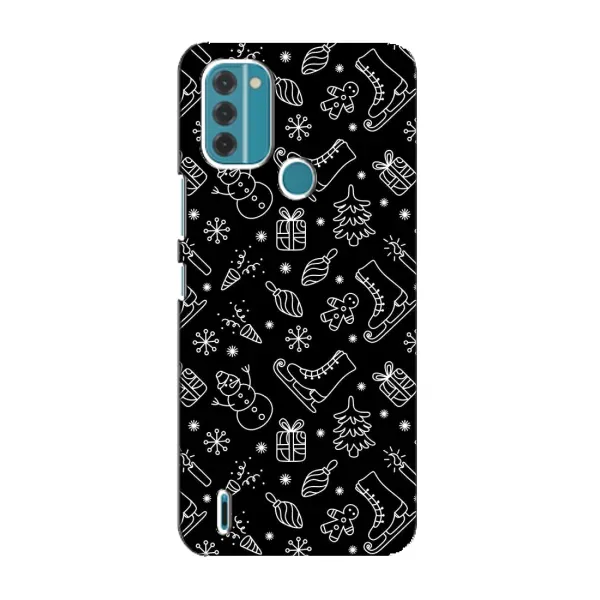 Чехол с принтом «Новогодний фон» для Nokia C31