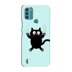 Чохол з принтом для Nokia C31 (AlphaPrint) Модні коти (Падаючий кіт)