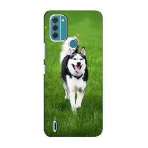 Чохол з Хаскі Nokia C31 - (AlphaPrint) (Радісний Хаскі)