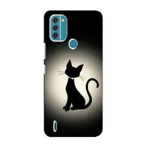 Чохол з принтом для Nokia C31 (AlphaPrint) Модні коти (Силует котика)