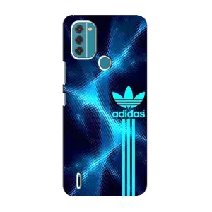 Чохли Адидас для Nokia C31 (AlphaPrint) (Синій Адідас)