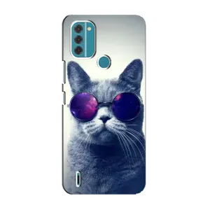 Чохол з принтом для Nokia C31 (AlphaPrint) Модні коти (Стильний кіт)