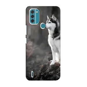 Чохол з Хаскі Nokia C31 - (AlphaPrint) (Вірний собака)